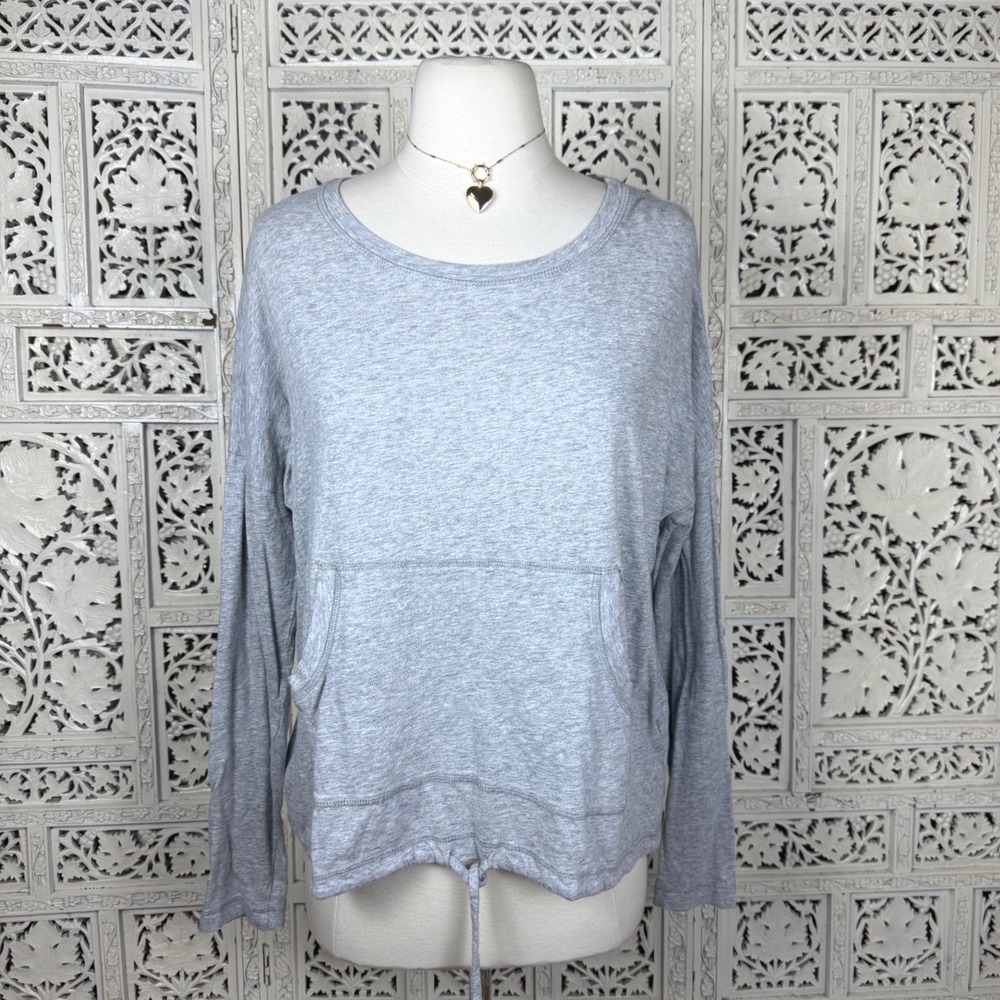 Bobi LA Lightweight Drawstring Sweatshirt Sz Small Athletic Work Out Pockets